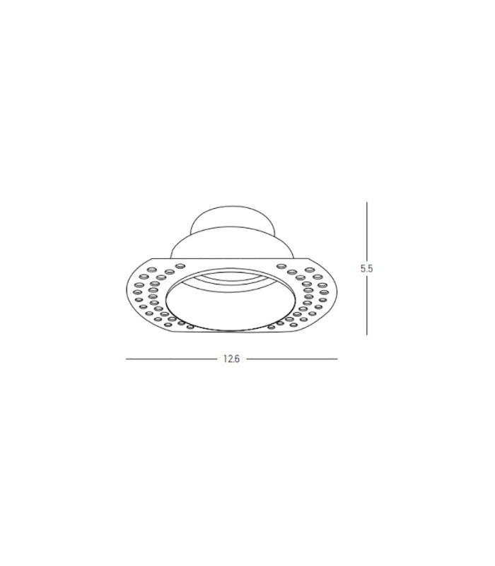 Zambelis Recessed Downlight Sandy Black 1xGU10 LED-2