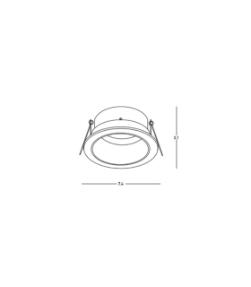 Zambelis 7.4cm Recessed Downlight Sandy White 1xGU10 LED-2
