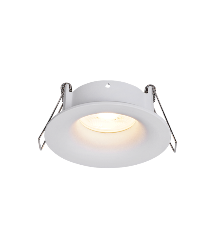 Theryn Round 8.5cm Recessed Downlight Sandy White 1xGU10 LED IP65 MAX 50W-1