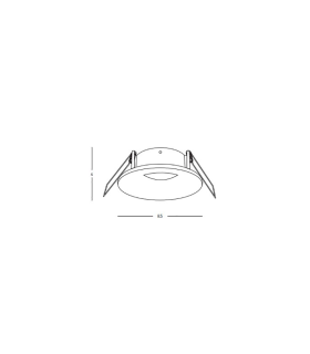 Theryn Round 8.5cm Recessed Downlight Sandy White 1xGU10 LED IP65 MAX 50W-2