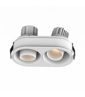 Astra Twin Recessed Downlight Sandy White LED 3000K IP44 - Driver Not Included-1