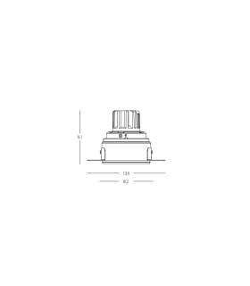 Astra Trimless Recessed Downlight Sandy White LED 3000K IP44-2