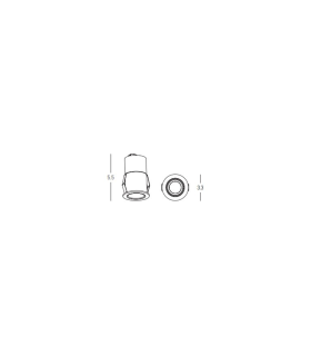 Calyra 3.3cm Recessed Downlight White Matt LED 3000K-2