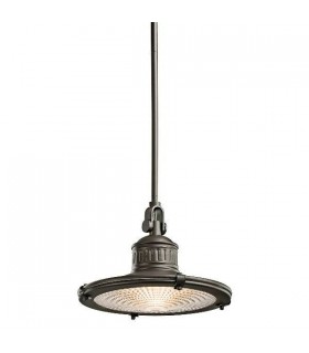 1 Light  Medium Dome Ceiling Pendant Olde Bronze, E27 - 1