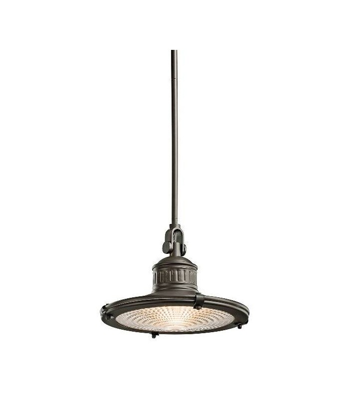 1 Light  Medium Dome Ceiling Pendant Olde Bronze, E27 - 1