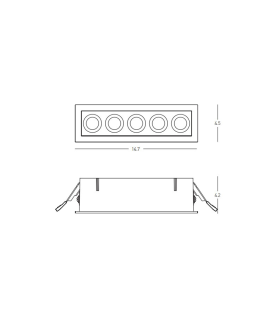 Solano Recessed Downlight Sandy White LED 3000K - Driver Not Included-2