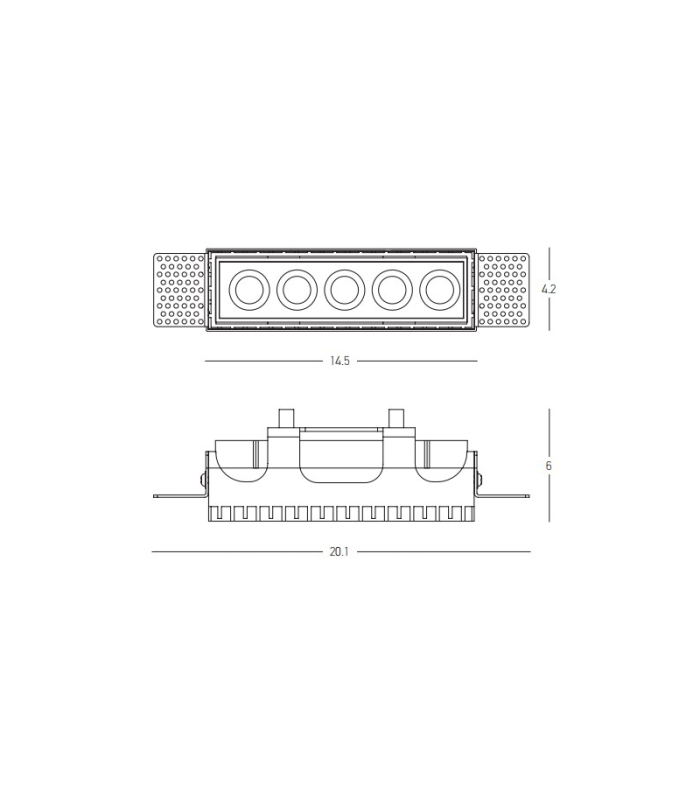 Solano Recessed Downlight Sandy White LED 3000K - Driver Not Included-3