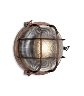 Turin Bulkhead - Round Antique Copper 1xE27 IP65