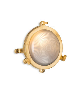 Nautic 140mm Bulkhead Solid Brass with Frosted Glass 1xG9 IP64