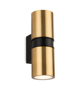 Hampton Up Down Wall Light Brushed Brass 2xGU10 IP54