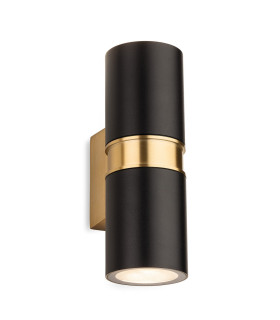 Hampton Up Down Wall Light Black 2xGU10 IP54