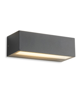 Maya 2 Light Wall Graphite 12w LED 3000-4000-5000K CCT IP65