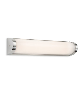 Kobe Wall Light - 350mm Chrome with Opal White Polycarbonate Diffuser 8w LED 650lm 3000K IP44