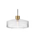 Porto Dome Pendant Brushed Brass with Clear Decorative Glass 1xE27
