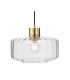 Madeira Dome Pendant Brushed Brass with Clear Decorative Glass 1xE27