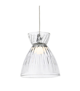 Royale Dome Pendant Chrome with Clear Decorative Glass 3w LED 330lm 3000K