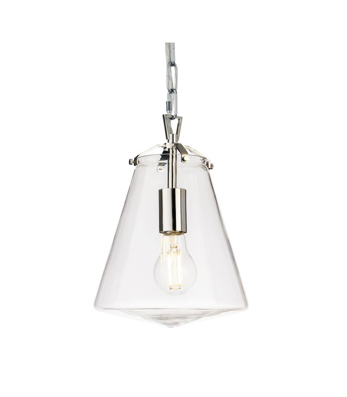 Milos Pendant Chrome with Clear Glass 1xE27