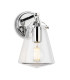 Milos Wall Light Chrome with Clear Glass 1xE27