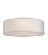 Camden Cylindrical Flush Ceiling Fitting Cream Linen 3xE27