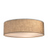 Camden Cylindrical Flush Ceiling Fitting Oyster Linen 3xE27