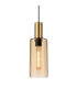 Rimini Pendant Satin Brass with Smoked Amber Glass 1xE27