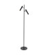 Aspen Floor Lamp Black 2x6w LED 708lm 2700K Push Button Dimmer
