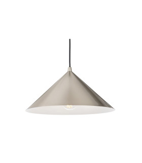 Garcia Dome Pendant Brushed Steel 1xE27