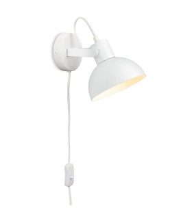Firstlight Dome Plug-in Wall Light Switched White 1xE27