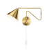Firstlight Plug-in Wall Light Switched Brushed Brass 1xE14