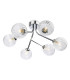 Groves Globe 6 Light Flush Ceiling Fitting Chrome with Clear Decorative Glass 6xG9