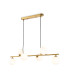 Groves Globe/Lando 6 Light Pendant Brushed Brass with Opal White Glass 6xG9