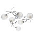 Elba 6 Light Flush Ceiling Fitting Chrome with Clear Decorative Glass 6xG9
