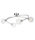 Atom 4 Light Flush Ceiling Fitting Chrome with Clear Decorative Glass 4xG9