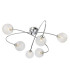Atom 6 Light Flush Ceiling Fitting Chrome with Clear Decorative Glass 6xG9