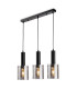 Phase 3 Light Bar Black with Smoked Glass 3xE27