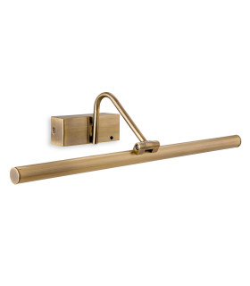 Firstlight Rechargable Picture Light Antique Brass 2.1w LED 185lm 3000K USB. Push Button Dimmer. Remote Control