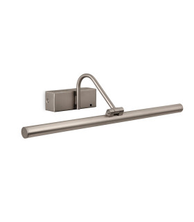 Firstlight Rechargable Picture Light Brushed Steel 2.1w LED 185lm 3000K USB. Push Button Dimmer. Remote Control