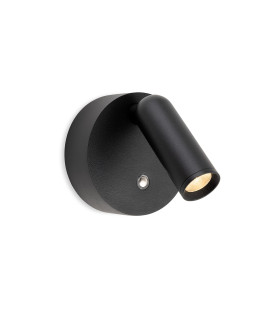 Firstlight Rechargable Spotlight Black 1.8w LED 170lm 3000K USB. Push Button Dimmer.