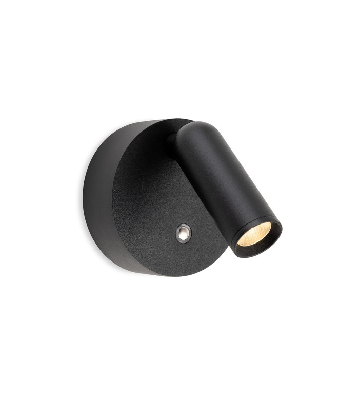 Firstlight Rechargable Spotlight Black 1.8w LED 170lm 3000K USB. Push Button Dimmer.