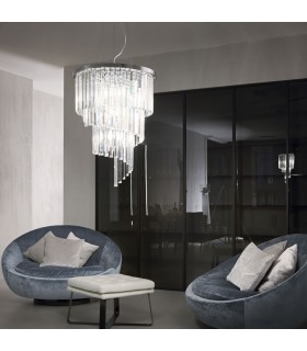 12 Light Pendant Light Chrome, E14 - 2