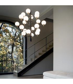 20 Light Multi Arm Ceiling Pendant Light Black, G9 - 2