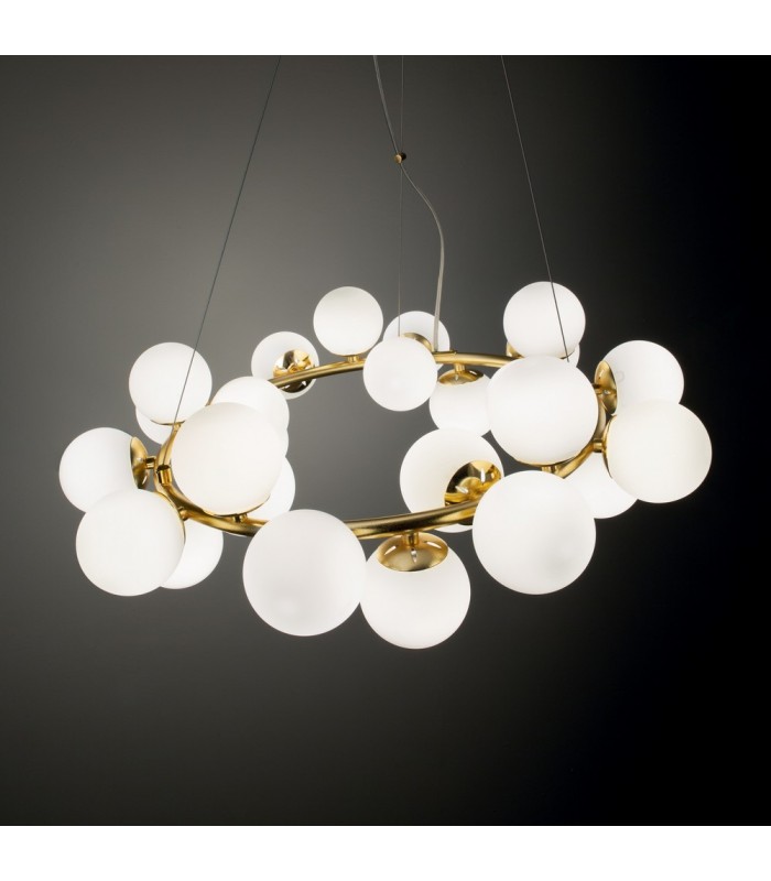 25 Light Globe Ceiling Pendant White, G9 - 2
