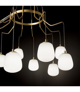 Light Cluster Ceiling Pendant Brass Sat - 2