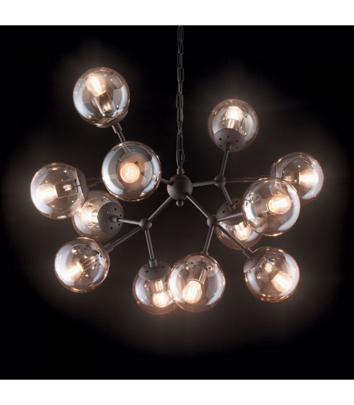 12 Light Ceiling Pendant Black - 2