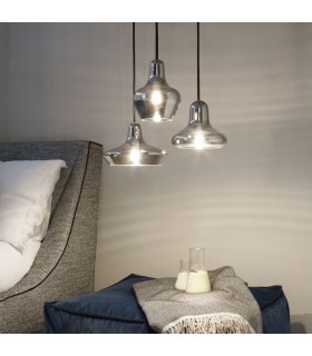 1 Light Dome Ceiling Pendant Light Smokey - 2