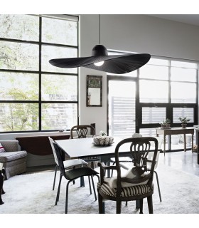 1 Light Dome Ceiling Pendant Light Black - 2