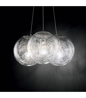 3 Light Cluster Ceiling Pendant Nickel - 2