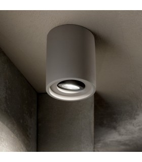 1 Light Round Surface Mounted Downlight Light Grey - 2