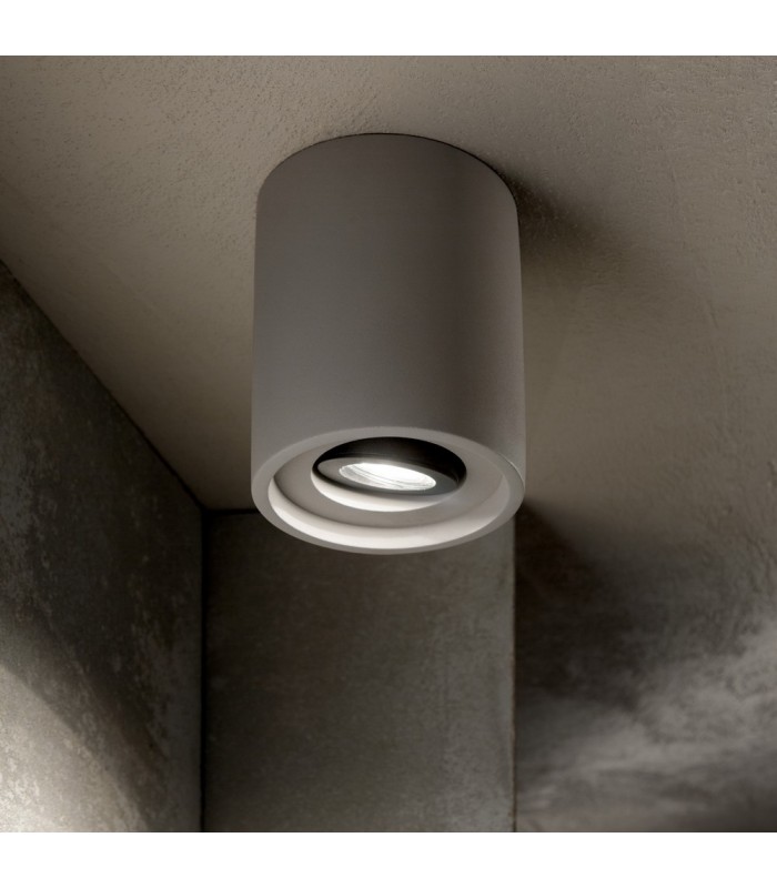1 Light Round Surface Mounted Downlight Light Grey - 2