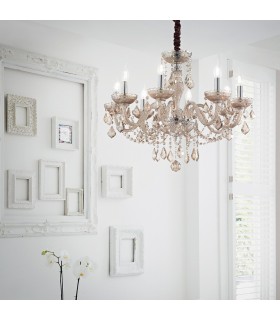 8 Light Pendant Light Amber - 2